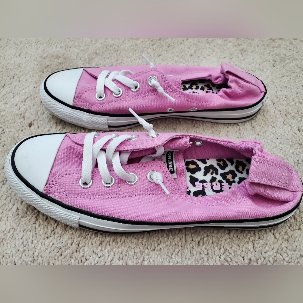 Pink Converse slip on